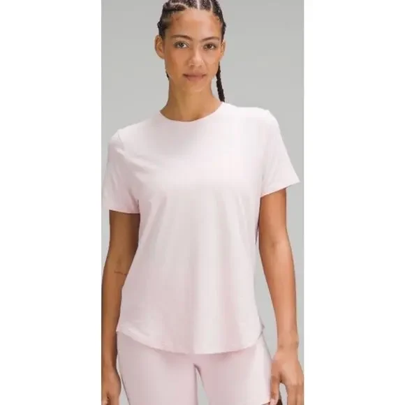 Lululemon Love Crew Short Sleeve Flush Pink Sz 6 - Picture 1 of 9